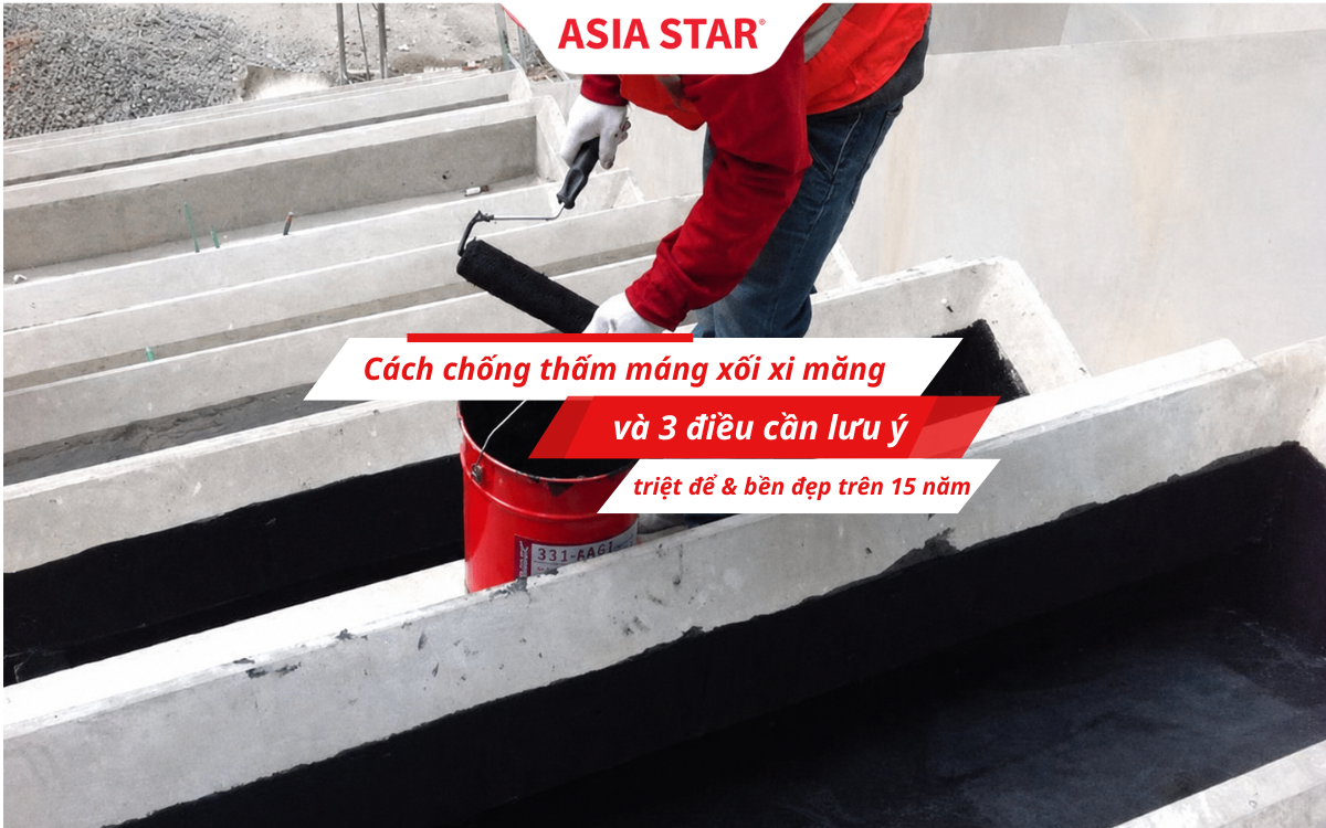 Cách chống thấm máng xối xi măng