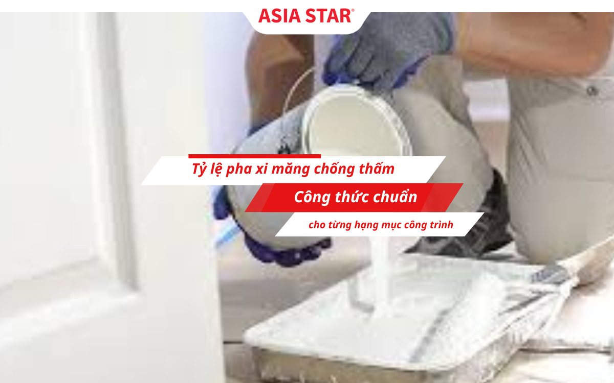 Tỷ lệ pha xi măng chống thấm