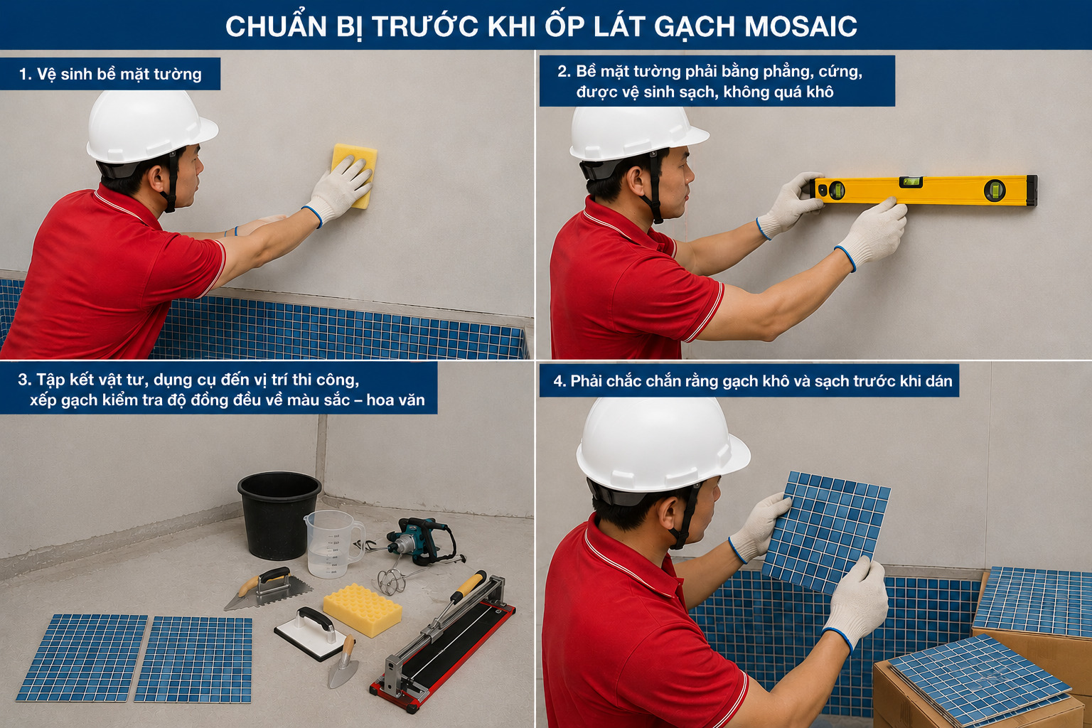 Chuẩn bị trước khi ốp lát 