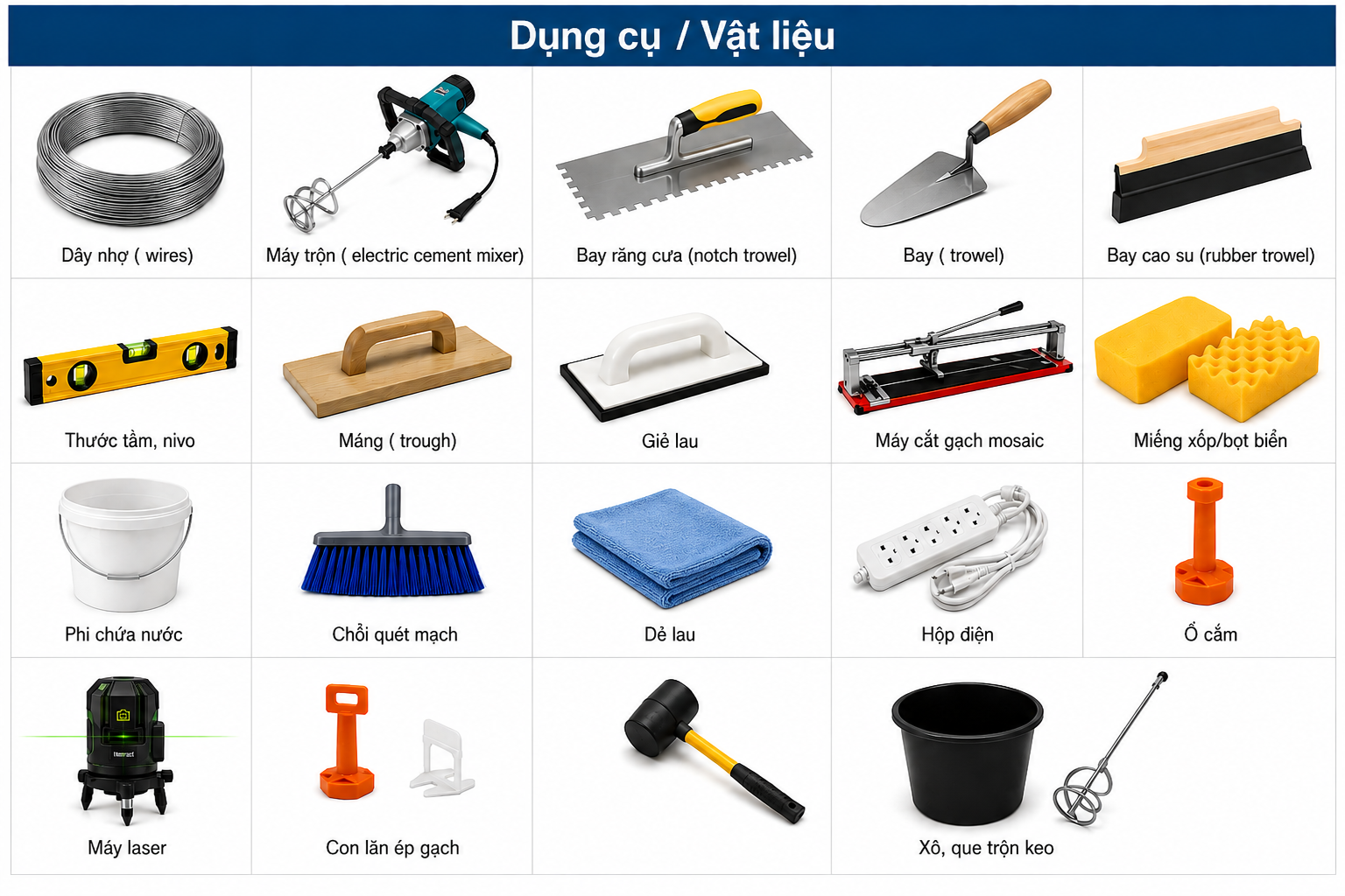 Dụng cụ thi công