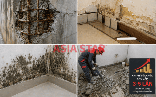 Hậu quả khi chống thấm sai