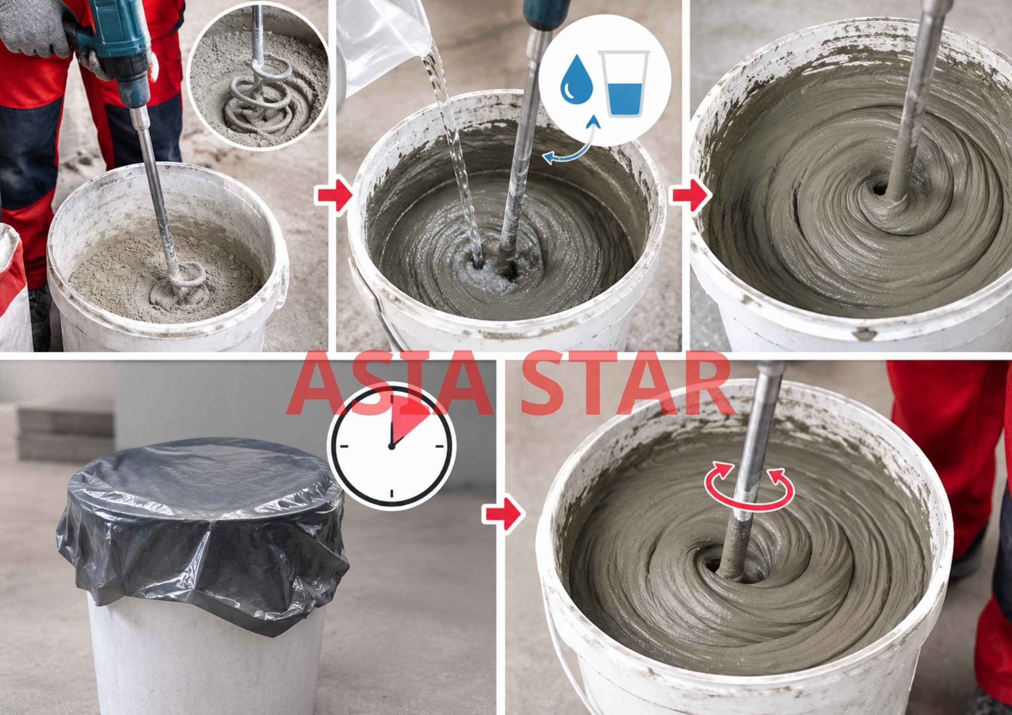 Tỷ lệ phối trộn và thời gian ủ keo 