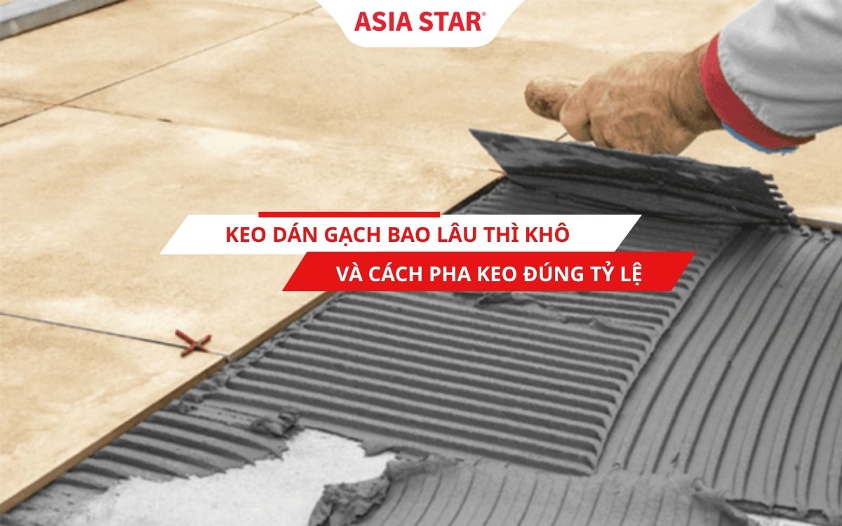 Keo dán gạch bao lâu thì khô