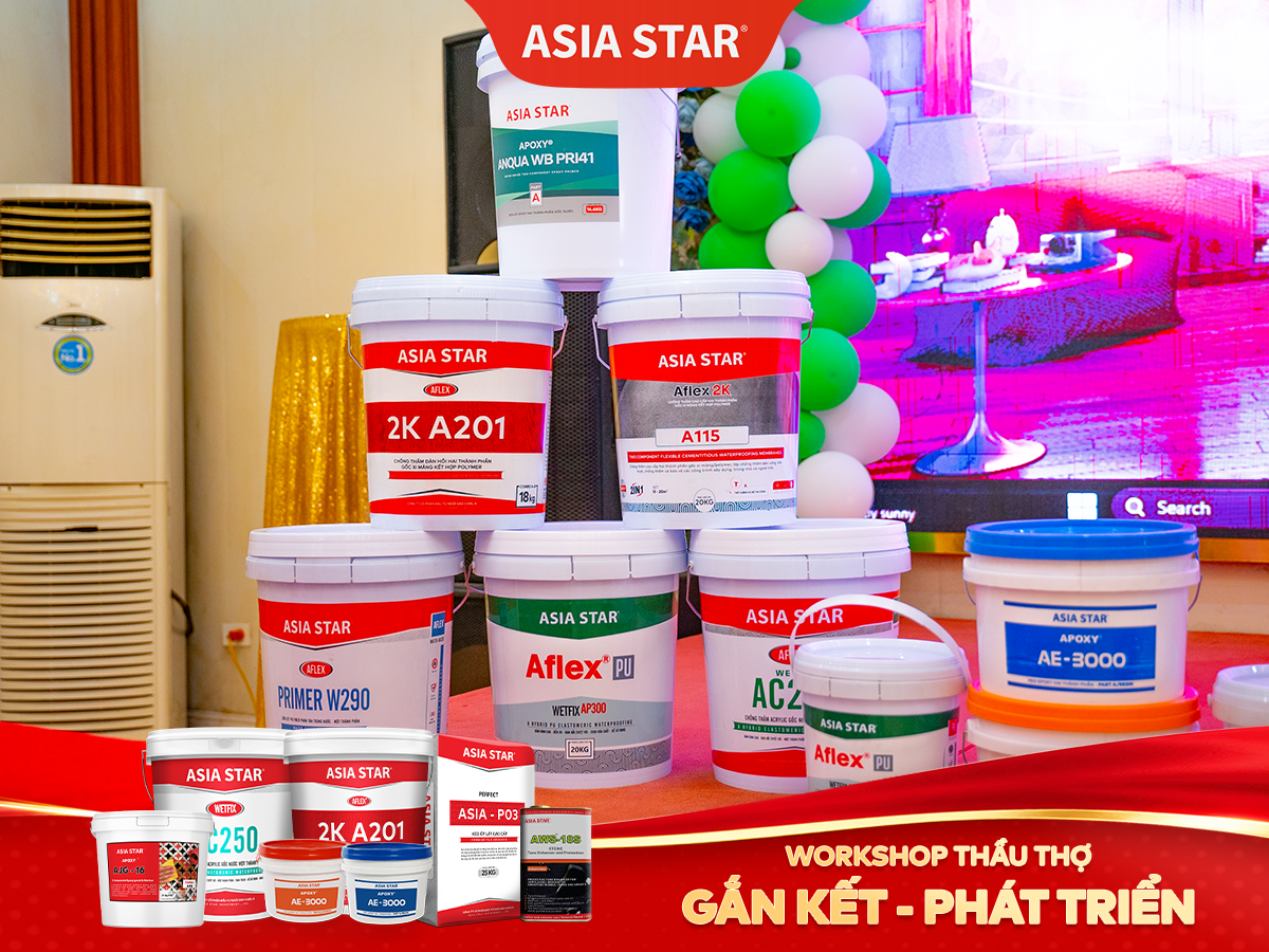 Các giải pháp chống thấm tiêu biểu của Asia Star được giới thiệu chi tiết tại sự kiện